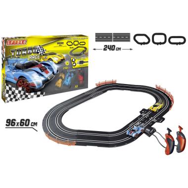 Pista elettrica c/cavo usb c/2 1:43 auto en.240cm