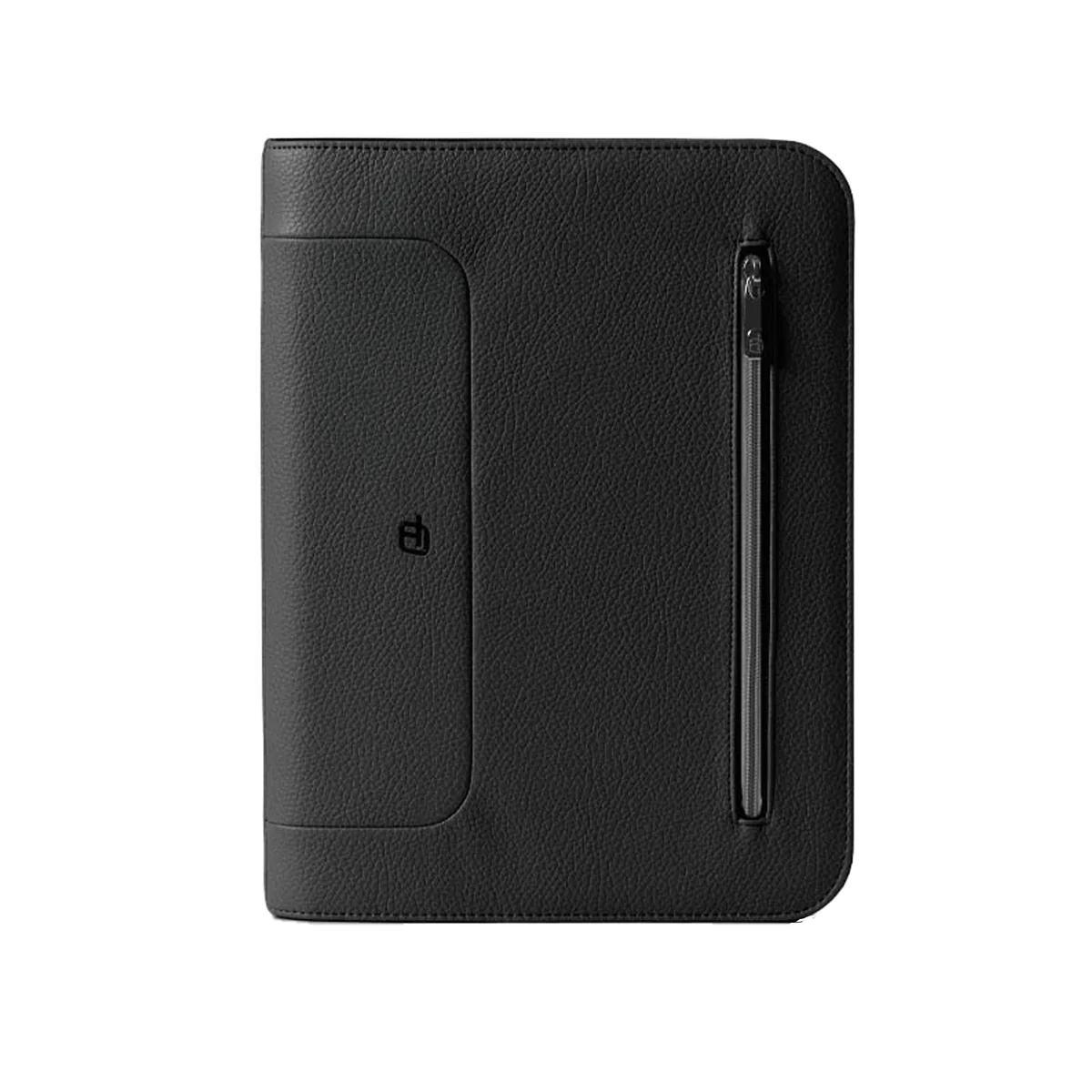 Portablocco a4 con zip gate trended in ecopelle nero