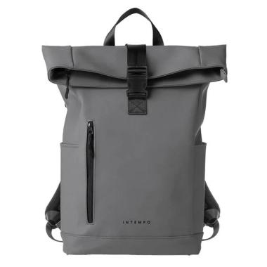 Borsa roll top drop in gomma antipioggia grigio