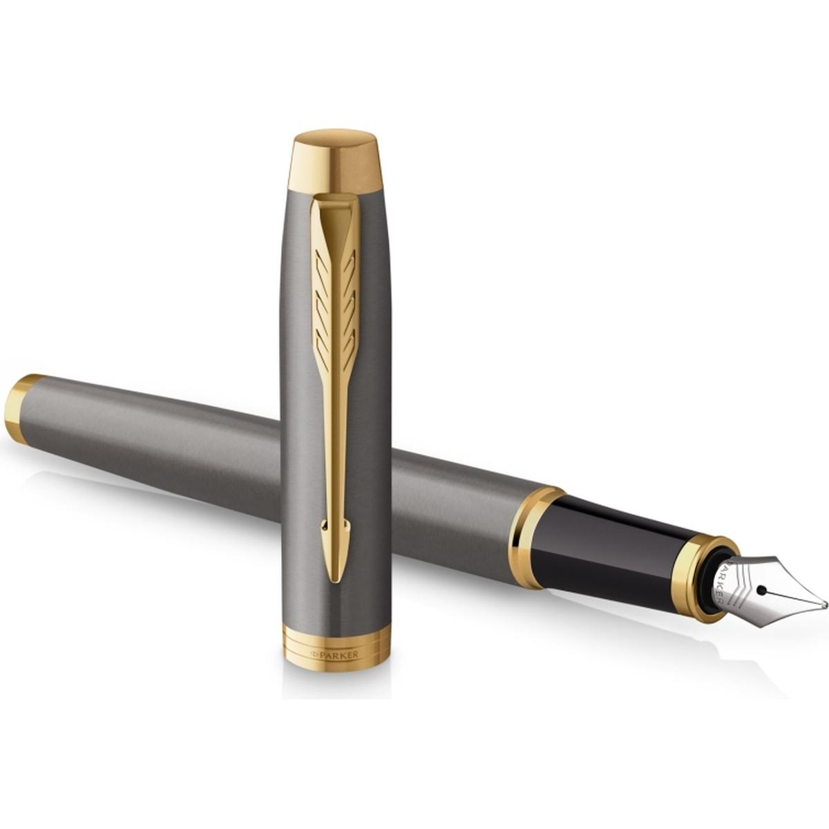Penna parker im core grey fp stilografica