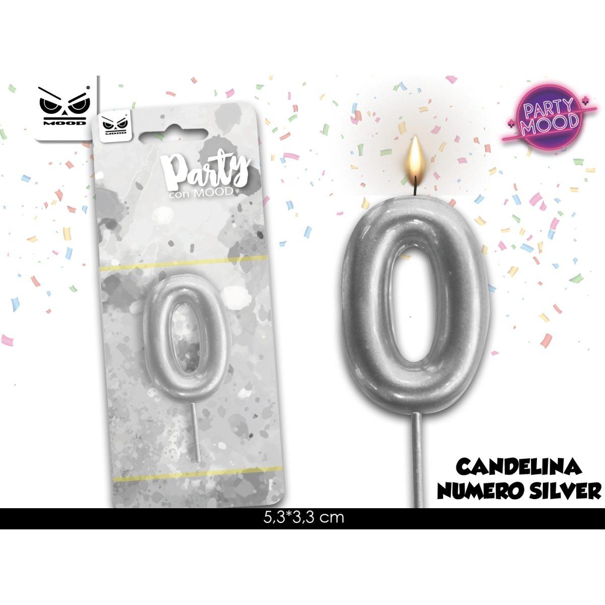 Candelina argento numero 0