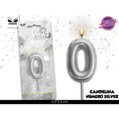 Candelina argento numero 0