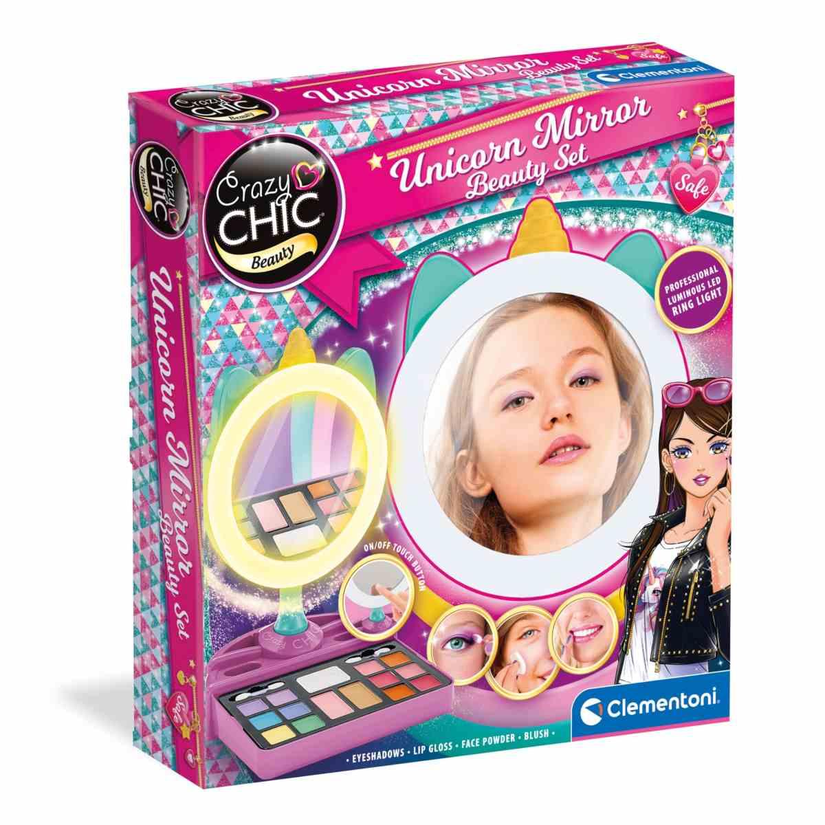 Unicorn mirror beauty set