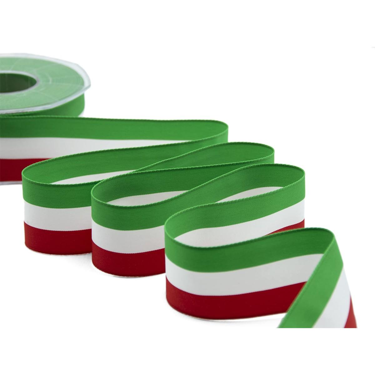 Nastro liscio mm34x100m tricolore