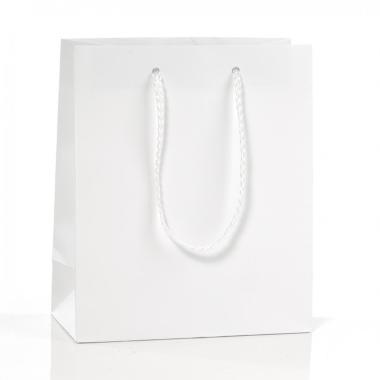 Shopper manico cordino lux gr.180 24x20x8 bianco