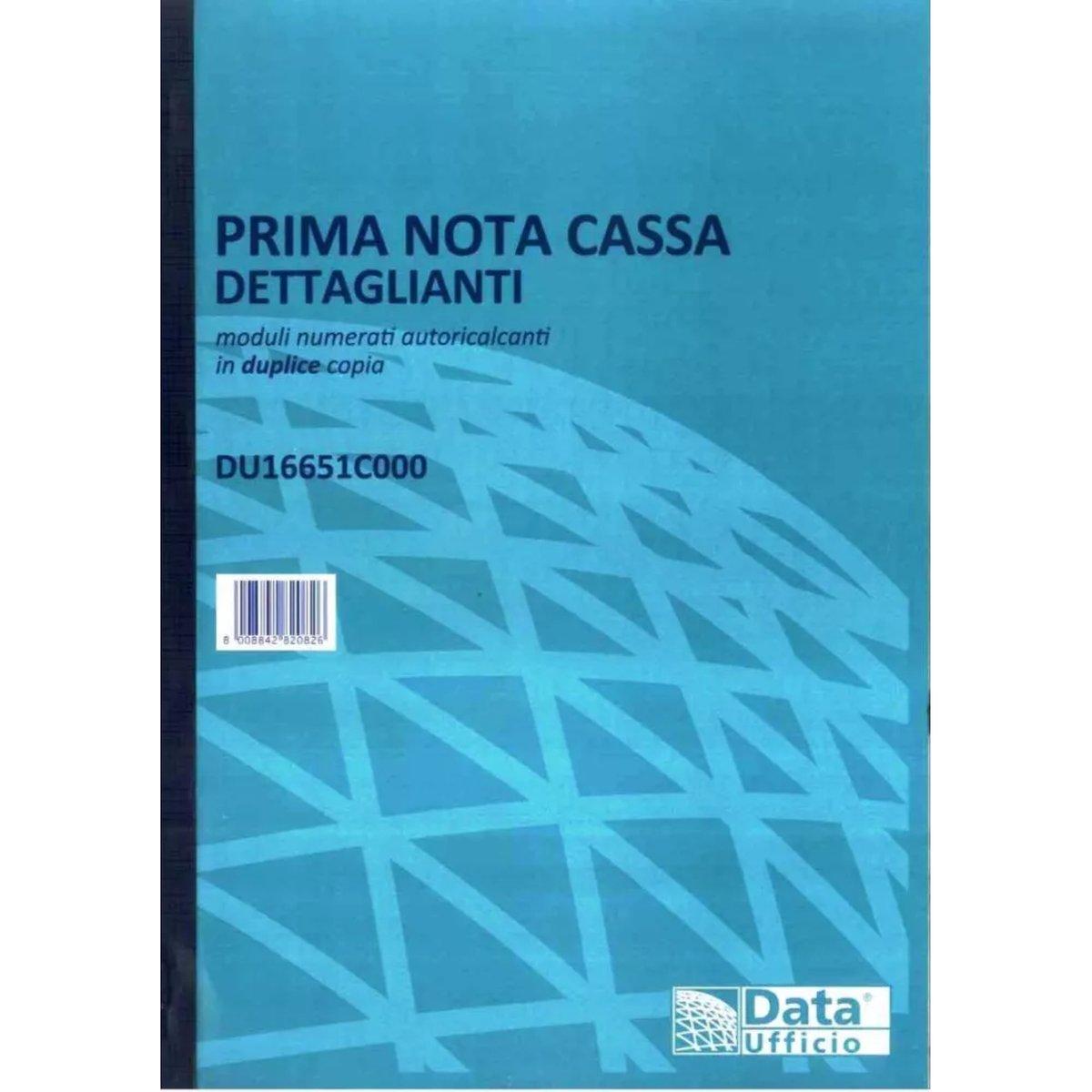 Blocco prima nota cassa dettaglianti a4 2cp
