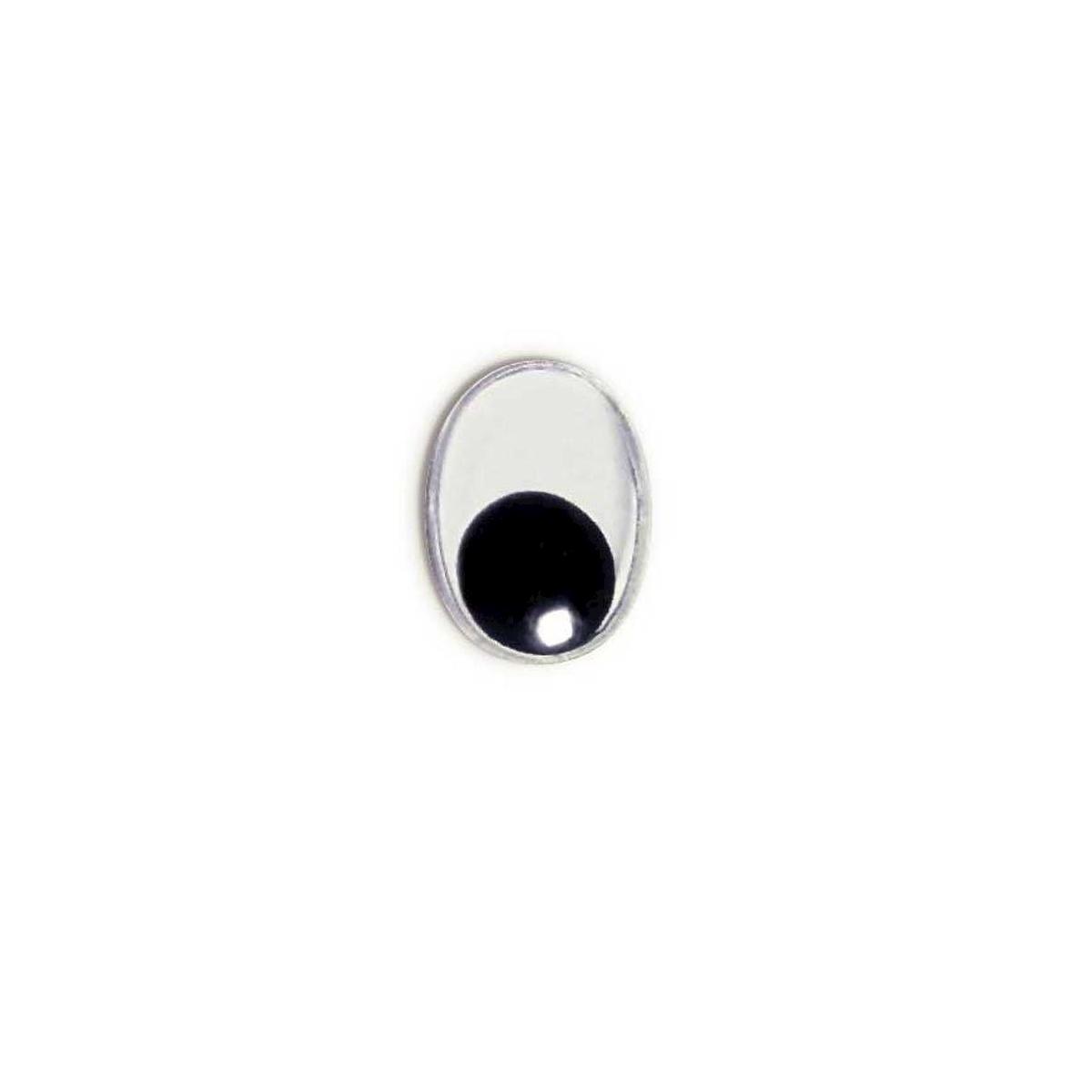 Occhi mobili adesivi ovali mm.5x7 - conf.100 pezzi