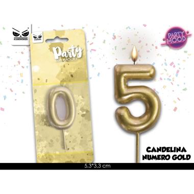 Candelina oro numero 5