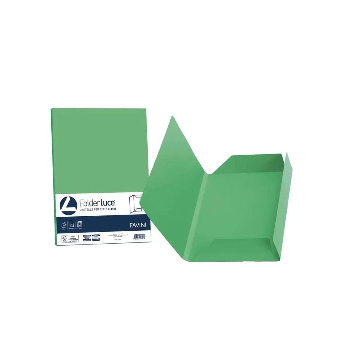 Cartella c/lembi folder 25x35 200gr fg25 verde