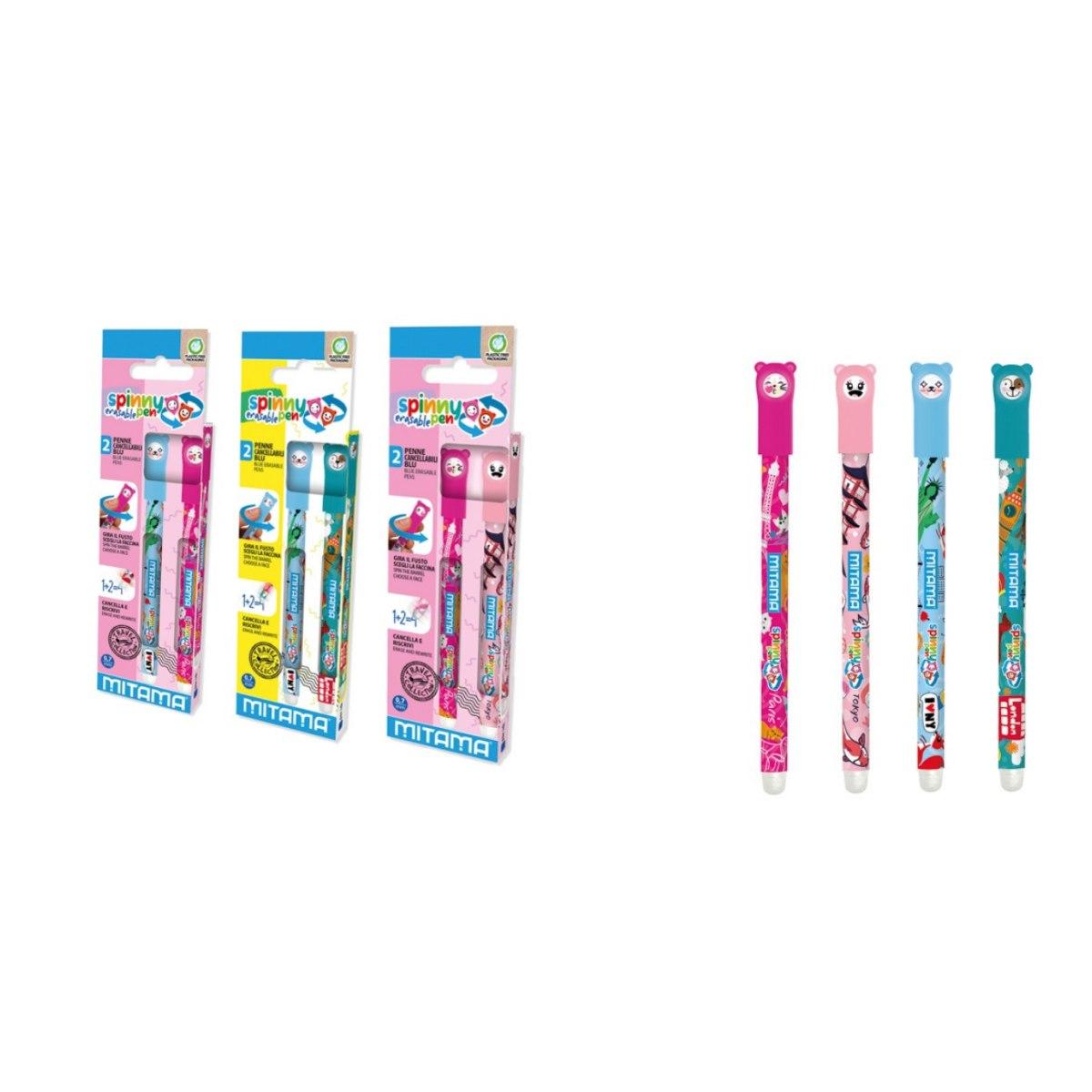 Kit con display 60 set da 2 penne cancellabili spinny mitama