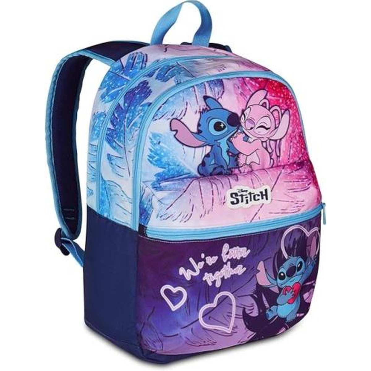 Zaino doppio scomparto lilo & stitch cute and fluffy