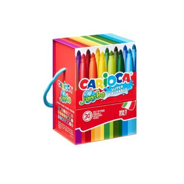 Carioca pennarelli jumbo in scatola rigida da 30pz