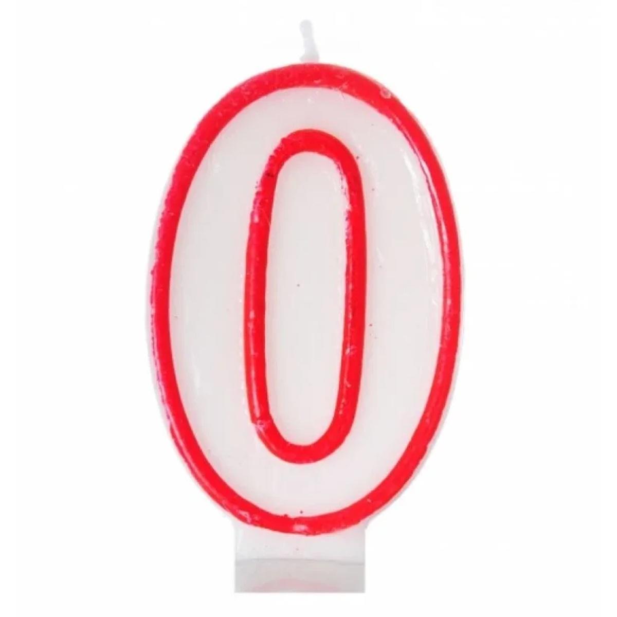 Candela rossa num 0