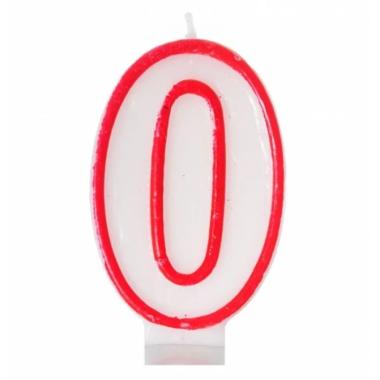 Candela rossa num 0