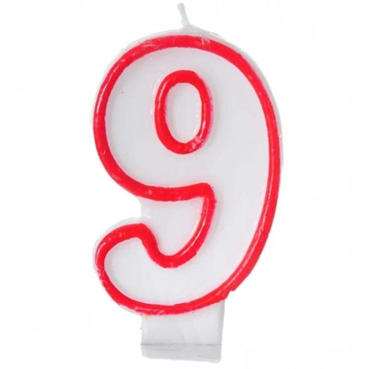 Candela rossa num 9