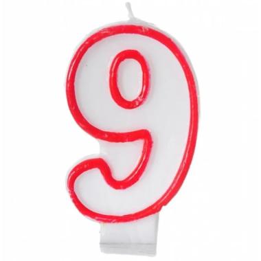 Candela rossa num 9