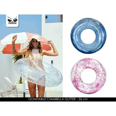 Gonfiabile ciambella glitter 26 cm