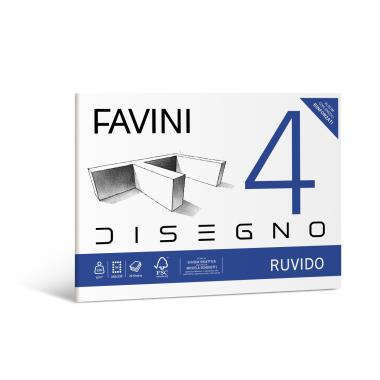 Blocco favini 4 disegno 24x33 ruvido 220gr 20fg
