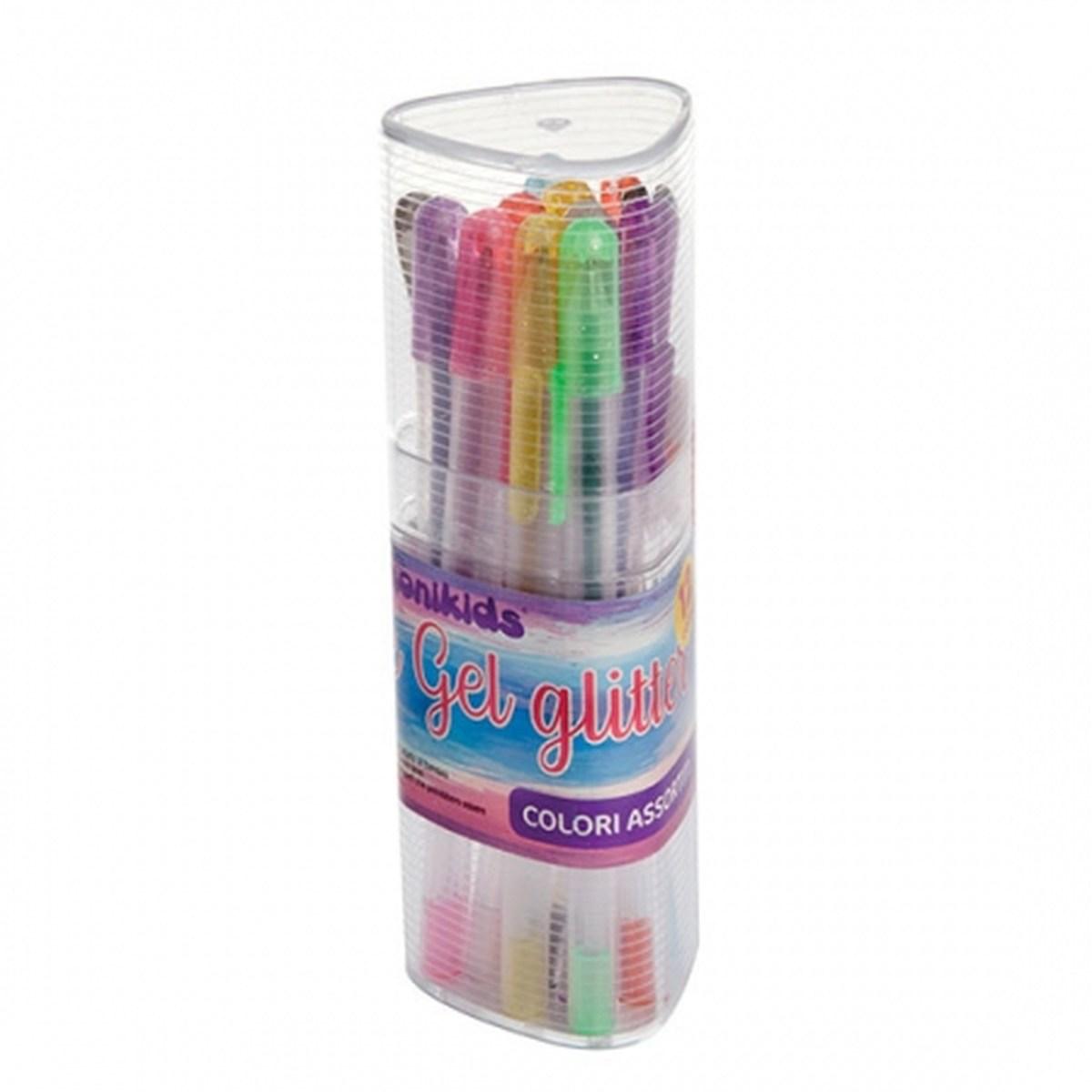Penne gel12 pz glitter espo 12 pvc box