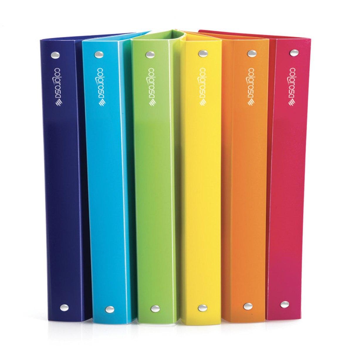 Raccoglitori colorosa 4 anelli 24x31 d.30 ass.