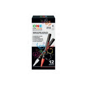 Marcatore acrilico one for all 12pz