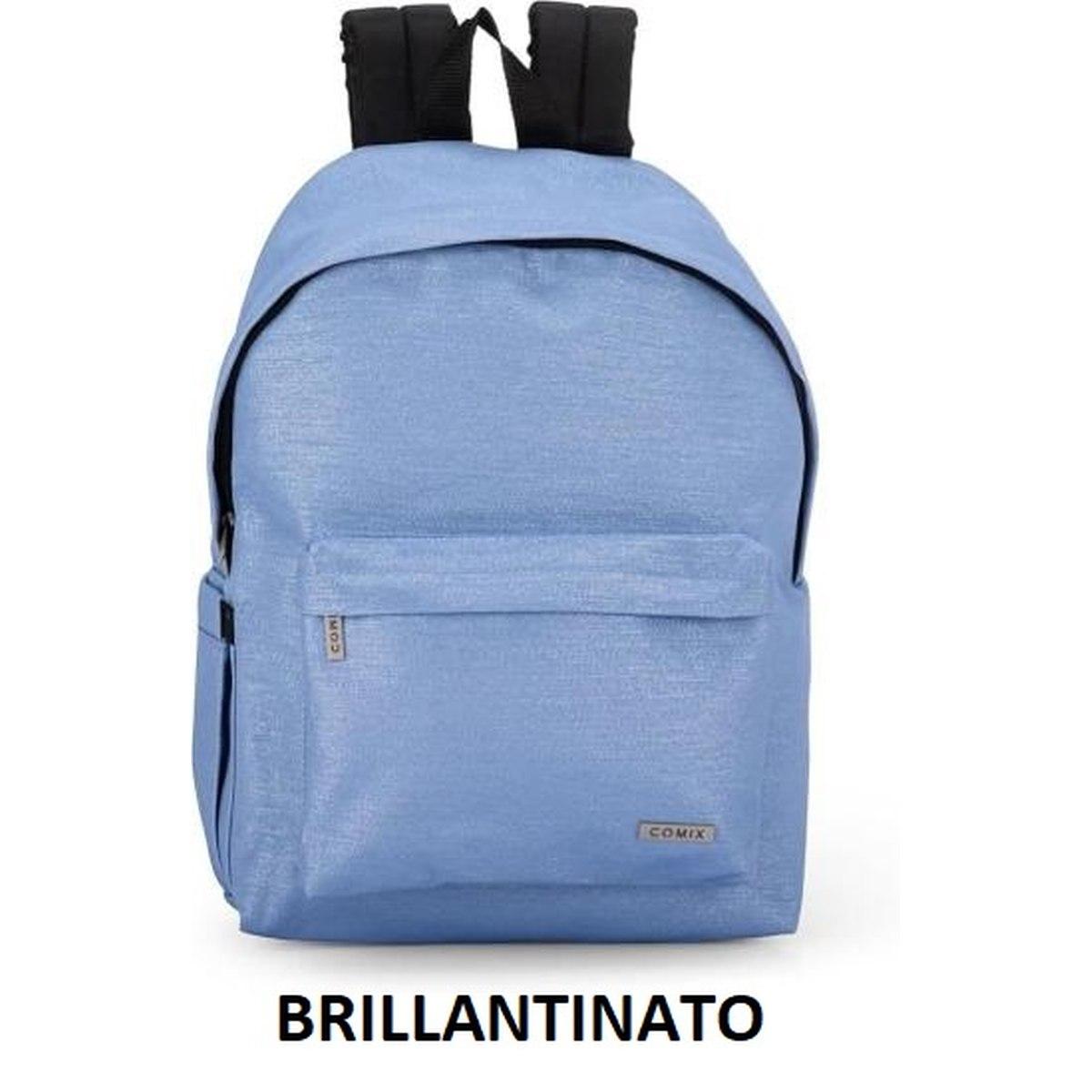 Zaino americano comix lurex azzurro 26