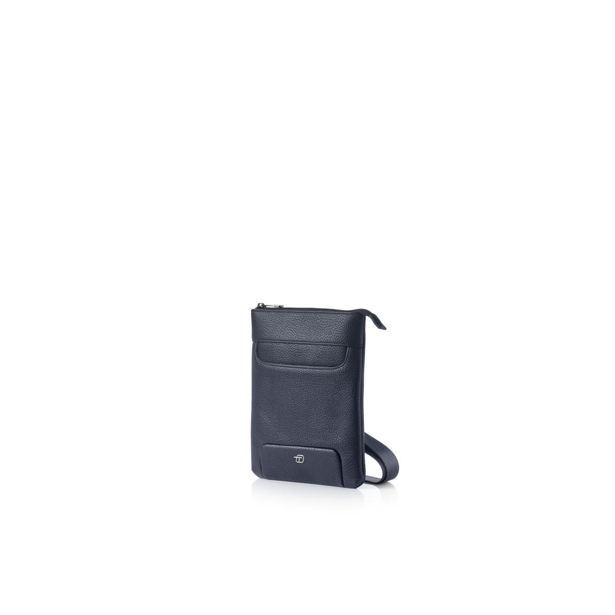 Tracolla minibag gate trended ecopelle blu
