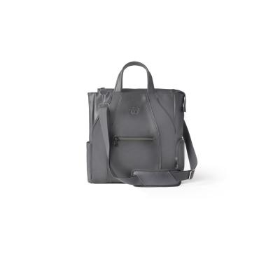Borsa tote bag velvet in similpelle e microfibra grigio