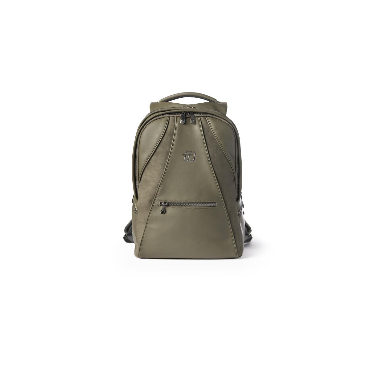 Zaino small velvet in similpelle microfibra verde oliva
