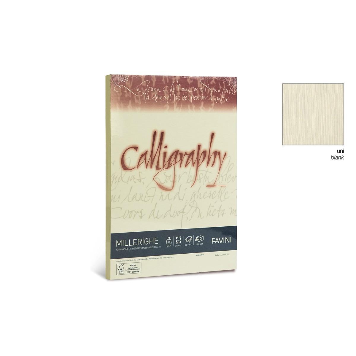 Calligraphy millerighe a4 50ff gr 100 avorio