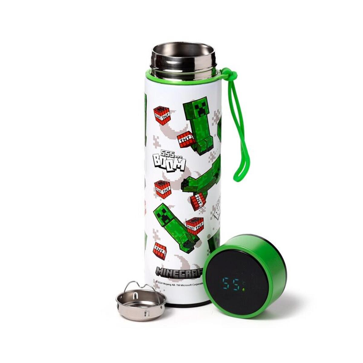 Borraccia termica 450ml c/termometro digitale minecraft tnt