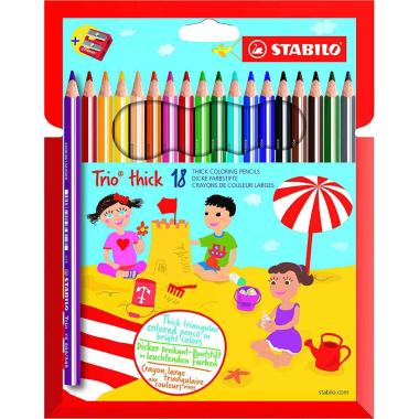 Stabilo pastelli trio thick 18pz