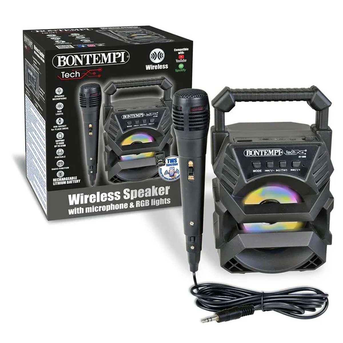 Mini speaker wireless con microfono