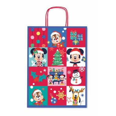 Shopper cordoncino 26x12x34 fantasia disney natale