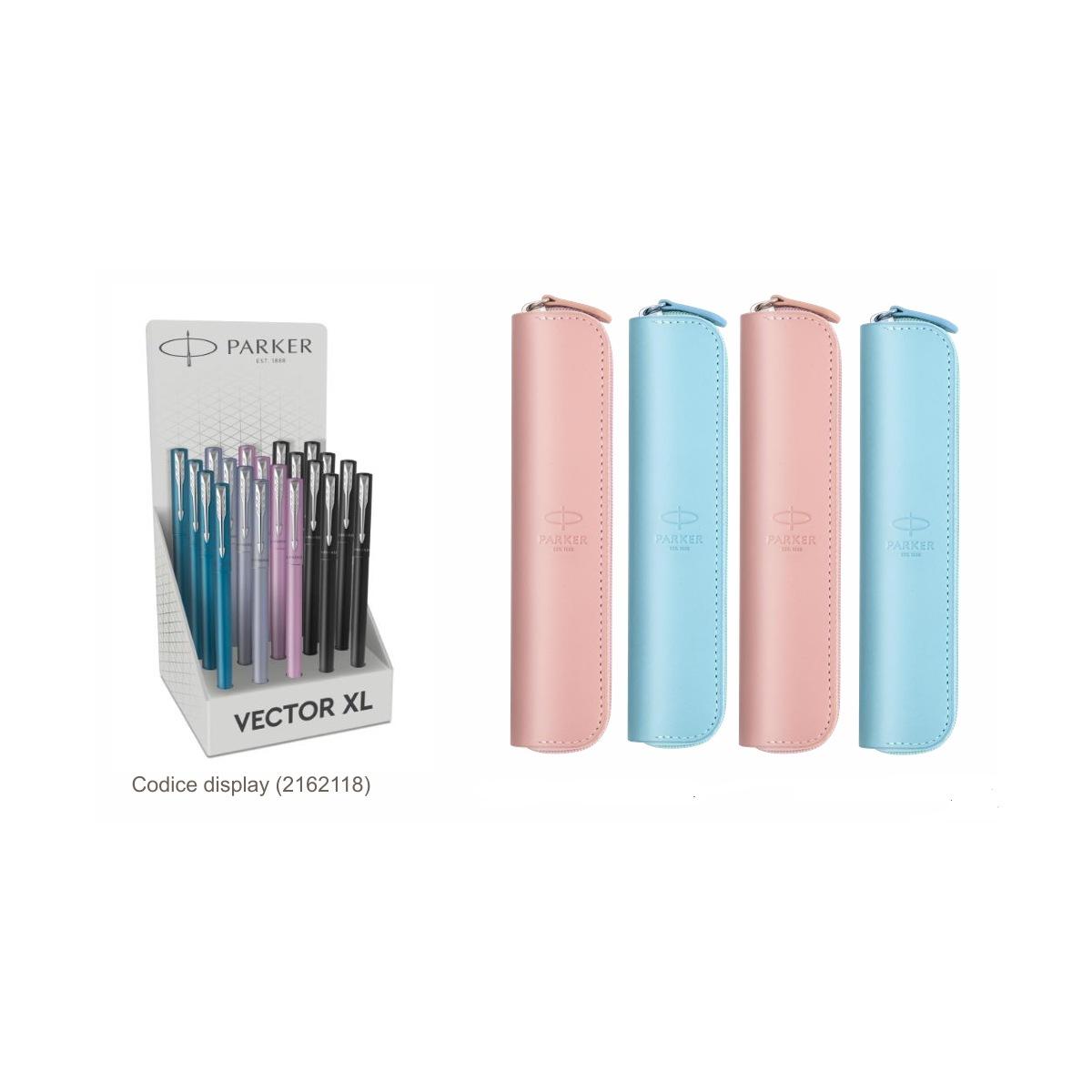 Esp. 20 penna parker vector xl 4 colori + custodia