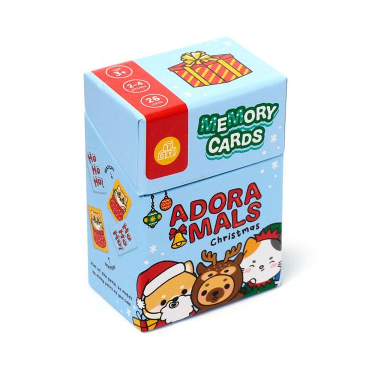Memoria gioco da tavolo natalizio animali dolci