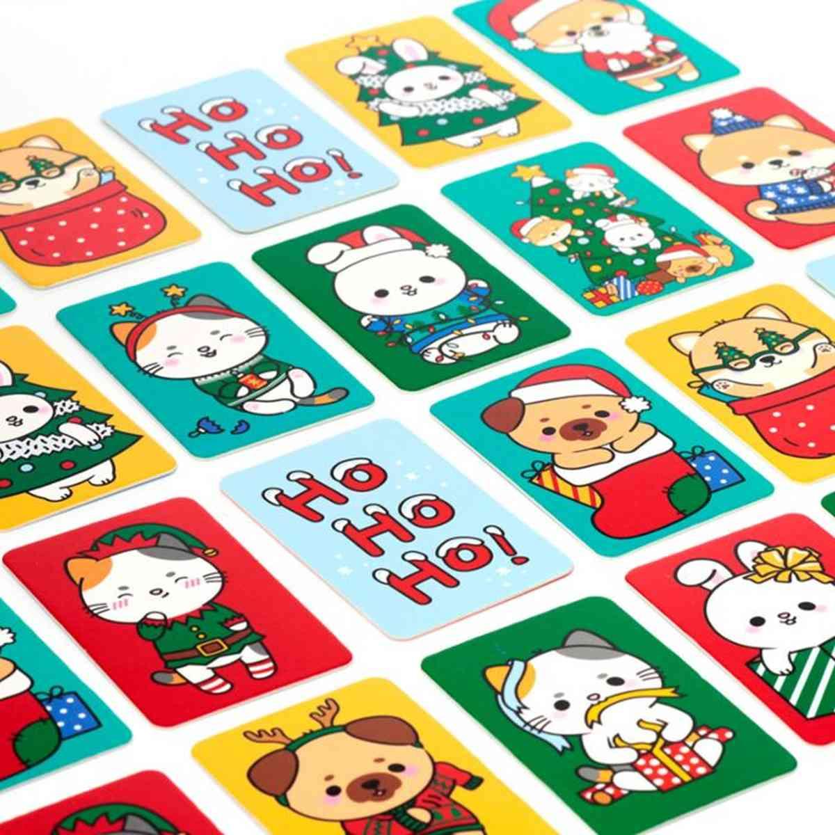 Memoria gioco da tavolo natalizio animali dolci