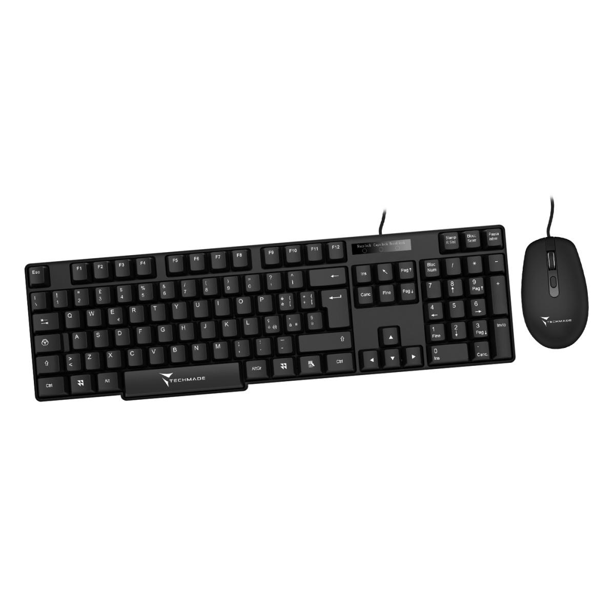 Kit tastiera + mouse usb bk