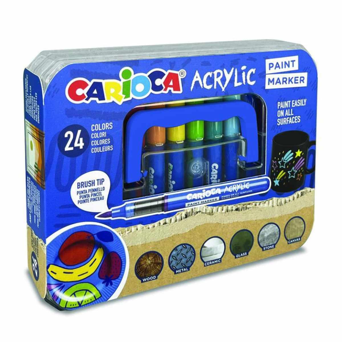 Carioca pennarelli acrilici in conf da 24 pz