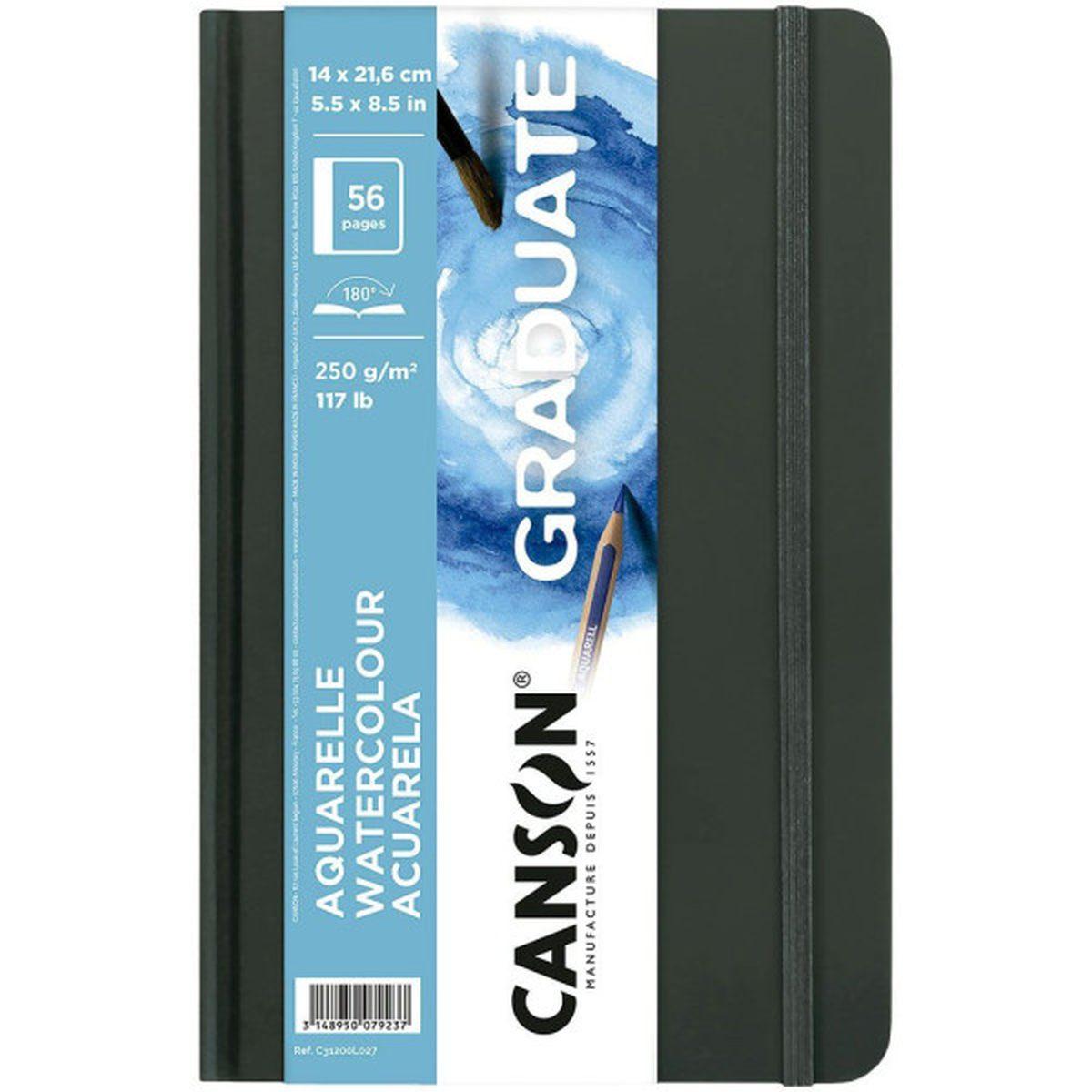 Canson graduate watercolor 15x21 250gr 56fg