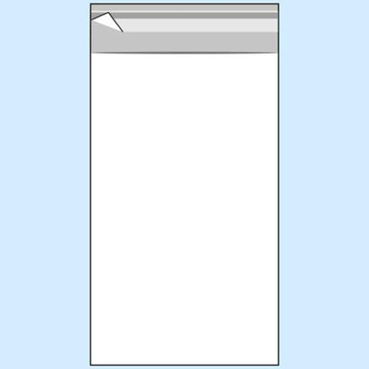 Buste cellophane trasp. 10x20+2,5 pz.100 con pattella adesiva