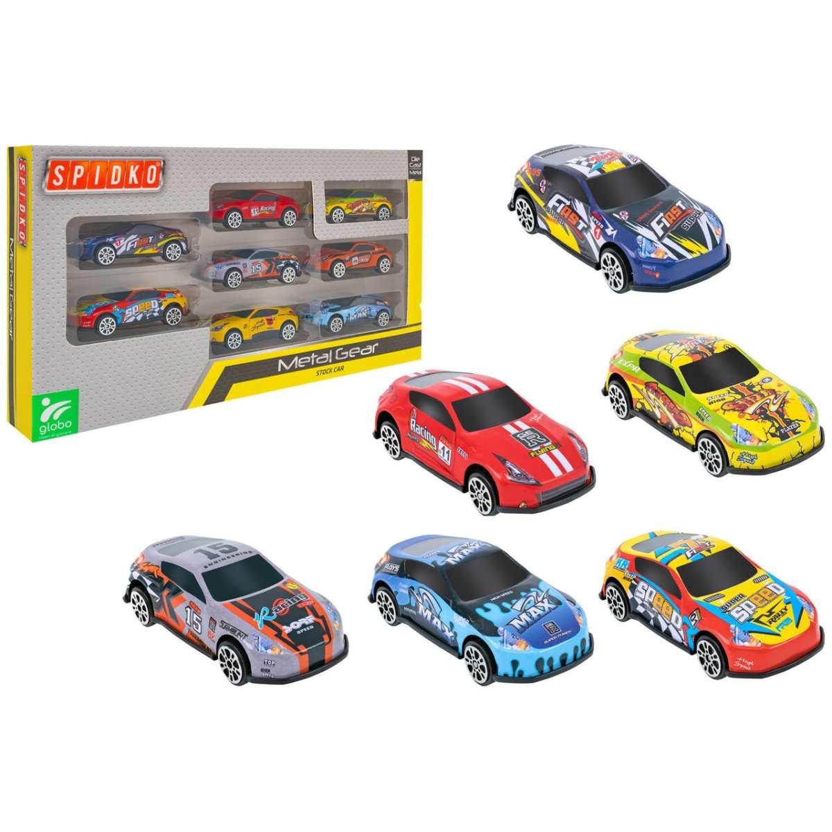 Auto metallo 8pz scala 1:64 2 modelli 5col