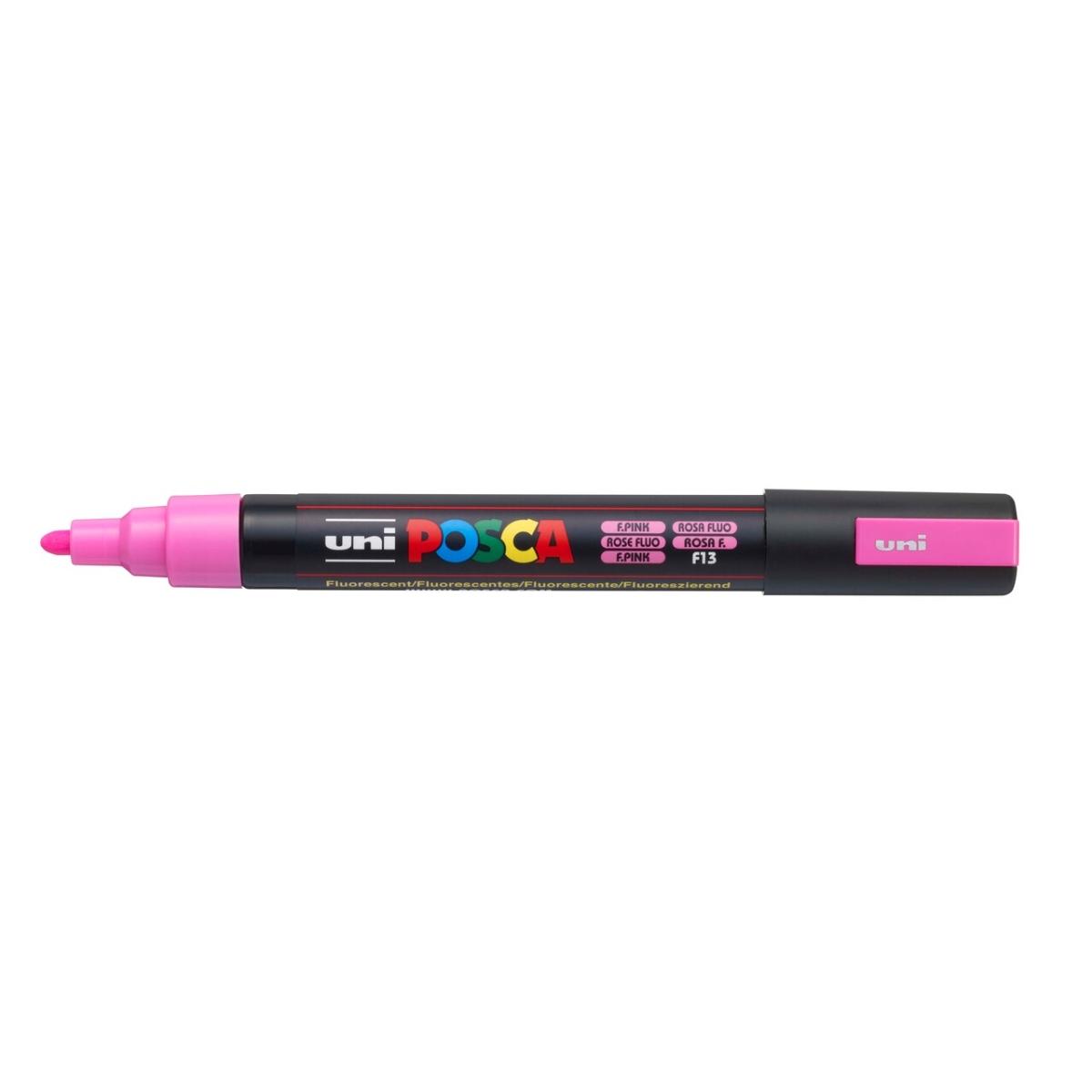 Uni posca punta media rosa fluo