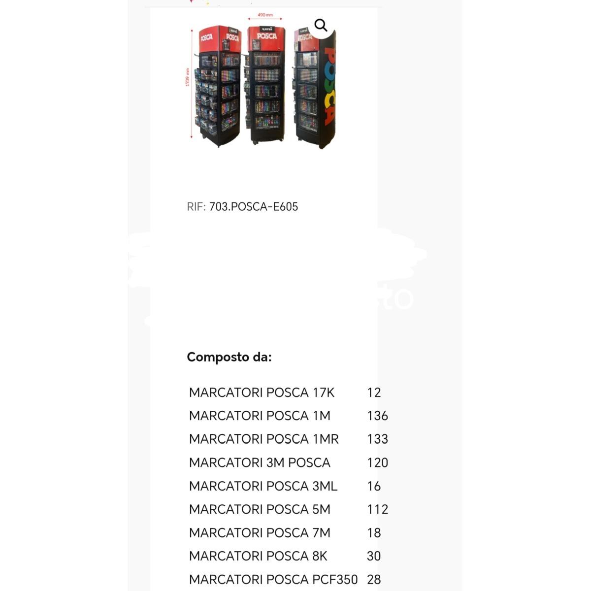 Espositore da terra uniposca 605 pz