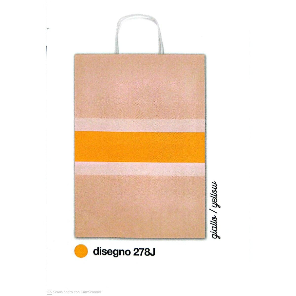 Borse con cordoncino allegra colorato f.to 26x12x36 tinta unita bicolor arancio