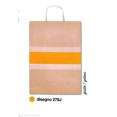 Borse con cordoncino allegra colorato f.to 26x12x36 tinta unita bicolor arancio