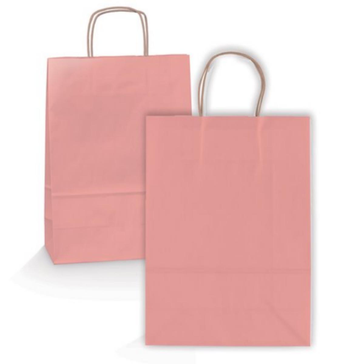 Borse con cordoncino allegra colorato f.to 26x10x36 rosa cipria