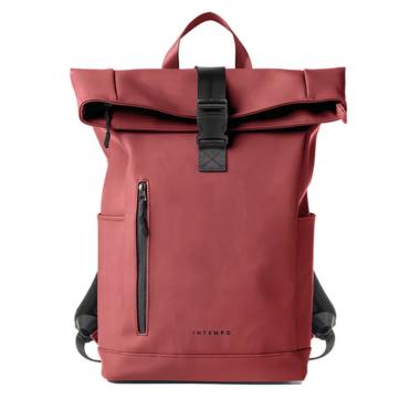 Borsa roll top drop in gomma antipioggia bordeaux