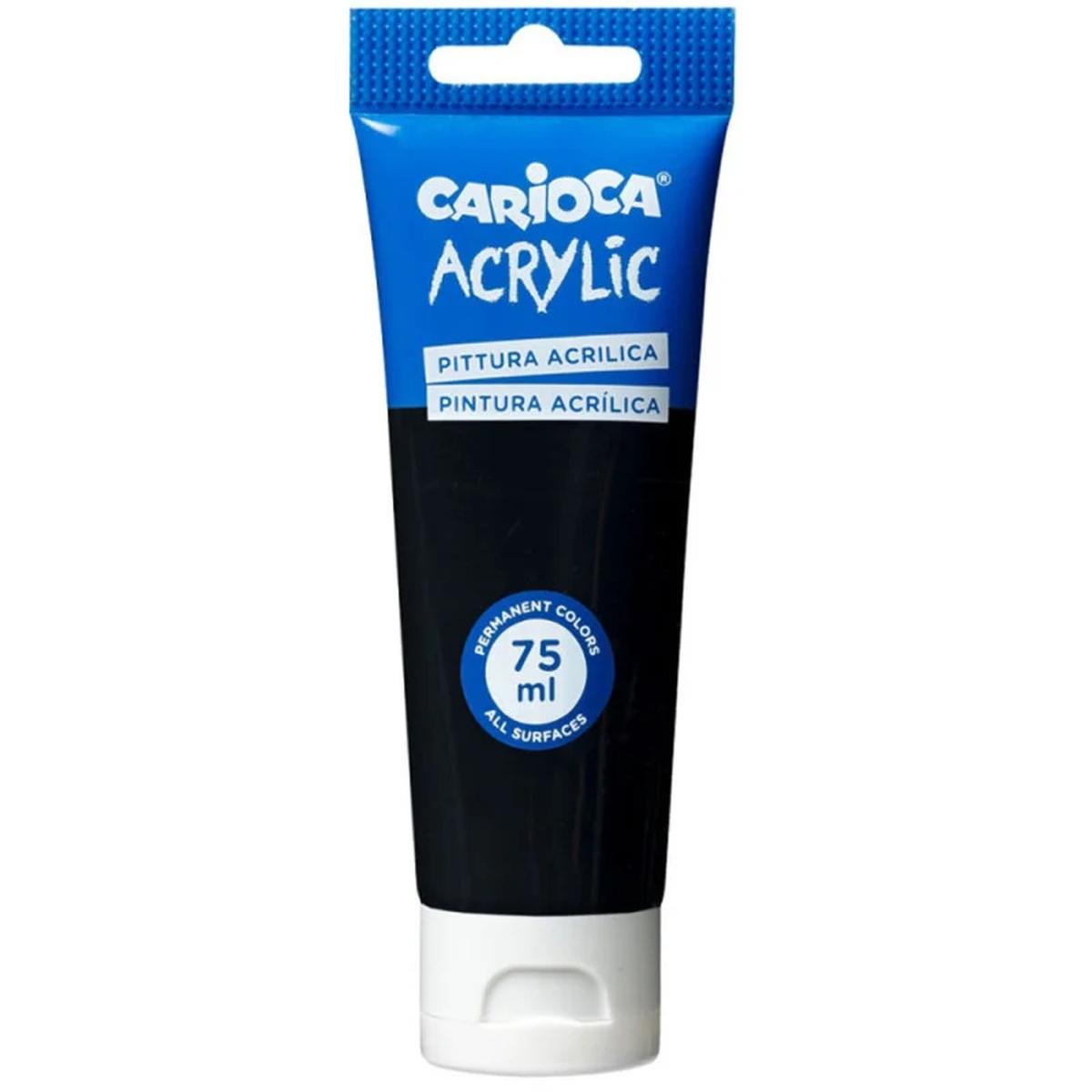 Carioca colori acrilici 75ml nero