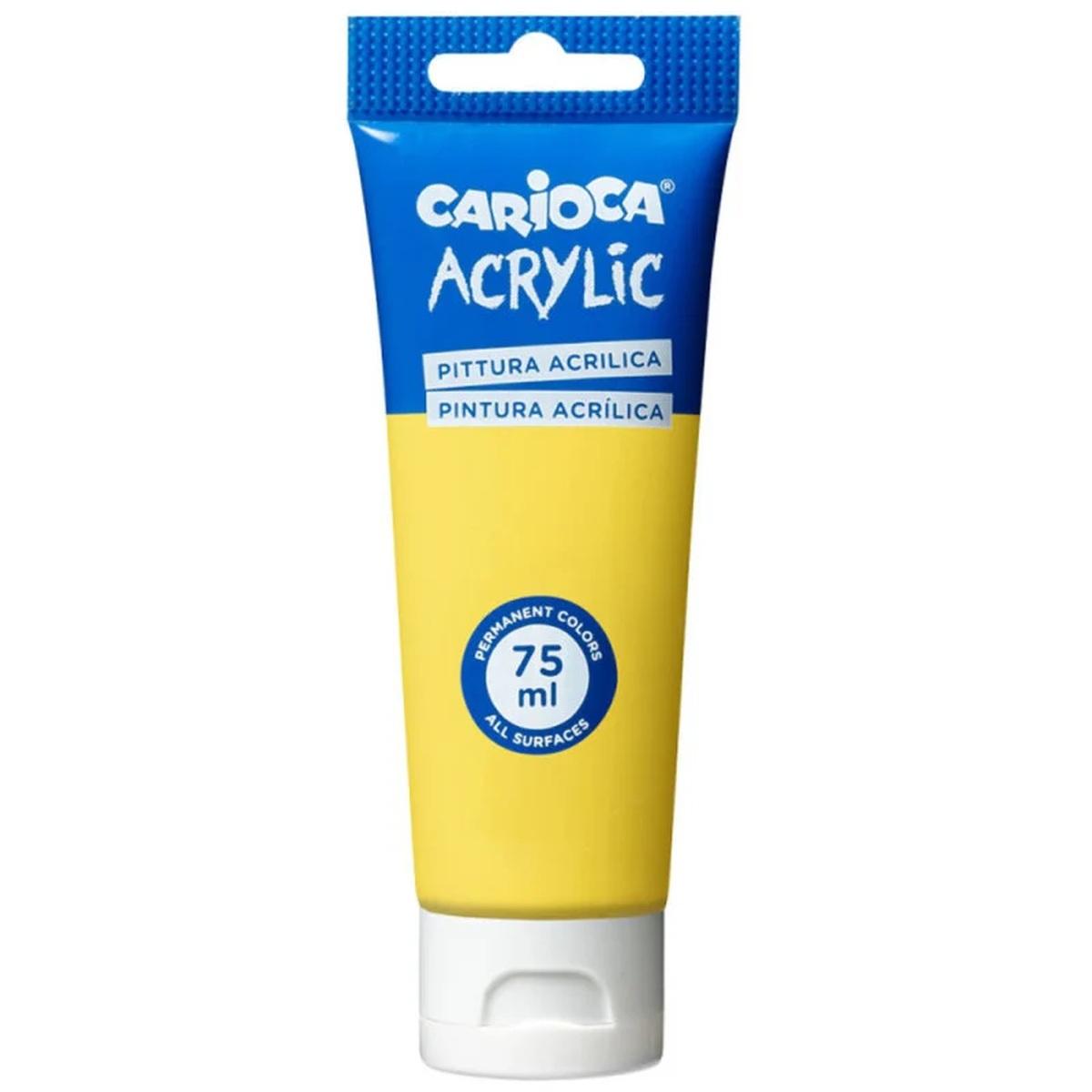 Carioca colori acrilici 75ml giallo limone